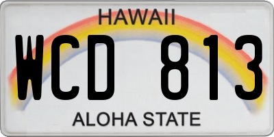HI license plate WCD813