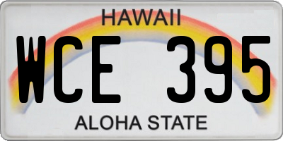 HI license plate WCE395