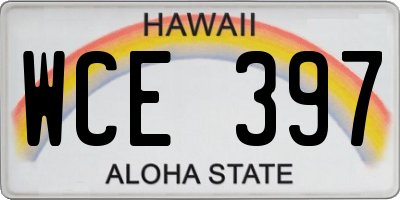 HI license plate WCE397