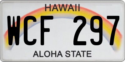 HI license plate WCF297