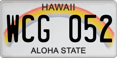 HI license plate WCG052