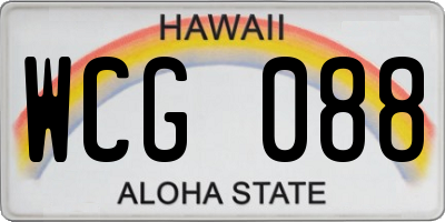 HI license plate WCG088
