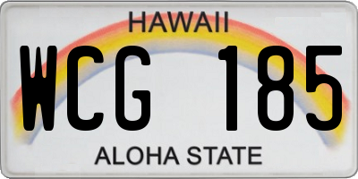 HI license plate WCG185