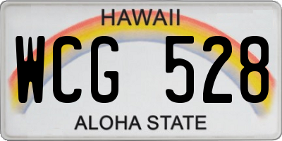 HI license plate WCG528