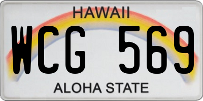 HI license plate WCG569