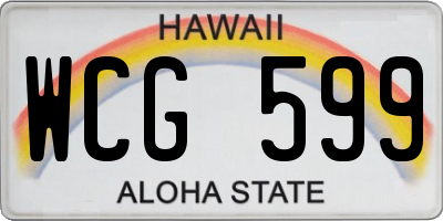 HI license plate WCG599