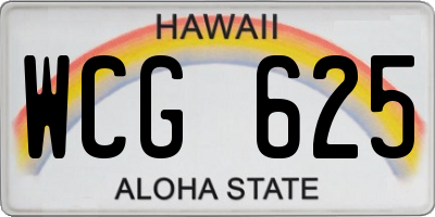 HI license plate WCG625