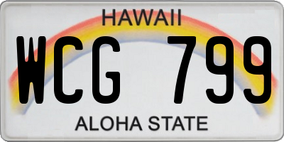 HI license plate WCG799