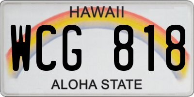HI license plate WCG818