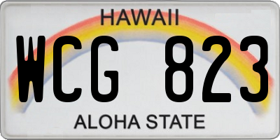 HI license plate WCG823