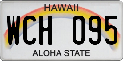 HI license plate WCH095