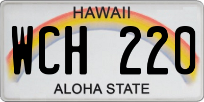 HI license plate WCH220