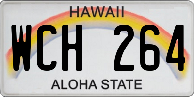 HI license plate WCH264