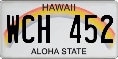 HI license plate WCH452