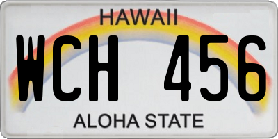 HI license plate WCH456