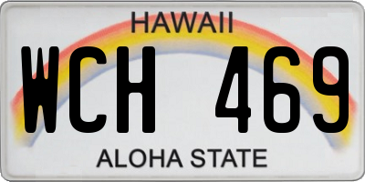 HI license plate WCH469
