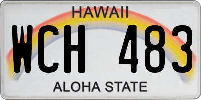 HI license plate WCH483