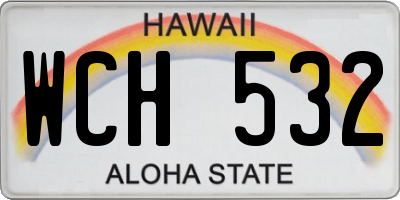 HI license plate WCH532