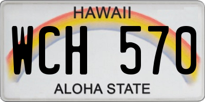 HI license plate WCH570