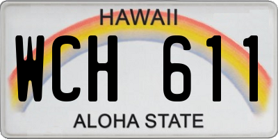 HI license plate WCH611