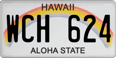 HI license plate WCH624