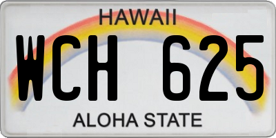 HI license plate WCH625