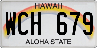 HI license plate WCH679