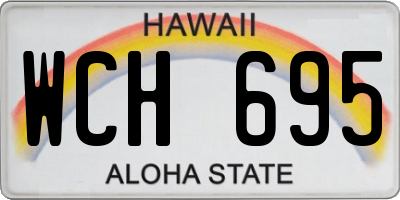 HI license plate WCH695