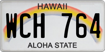 HI license plate WCH764