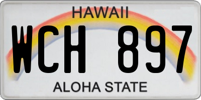 HI license plate WCH897