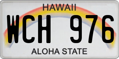 HI license plate WCH976