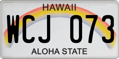 HI license plate WCJ073