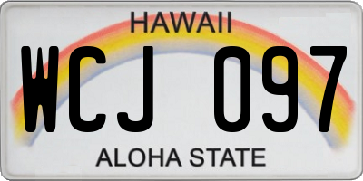 HI license plate WCJ097