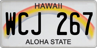 HI license plate WCJ267