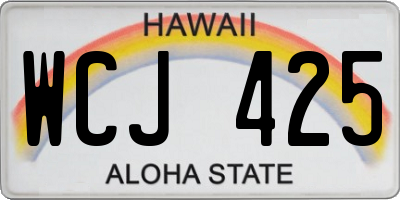 HI license plate WCJ425