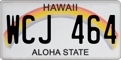 HI license plate WCJ464