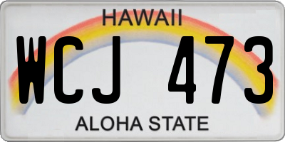 HI license plate WCJ473