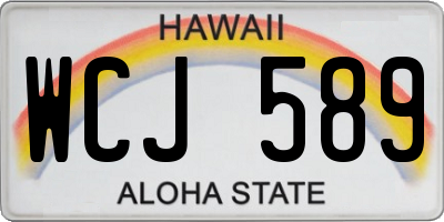 HI license plate WCJ589