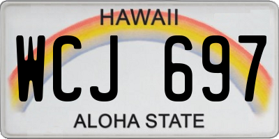 HI license plate WCJ697