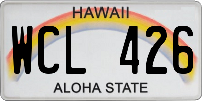 HI license plate WCL426