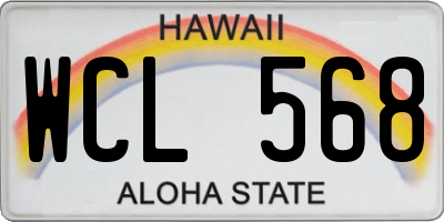 HI license plate WCL568