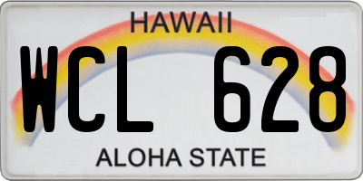 HI license plate WCL628
