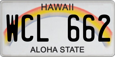 HI license plate WCL662