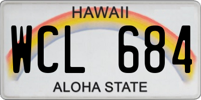 HI license plate WCL684
