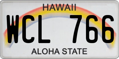 HI license plate WCL766