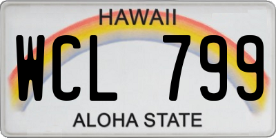 HI license plate WCL799