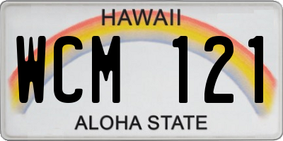 HI license plate WCM121