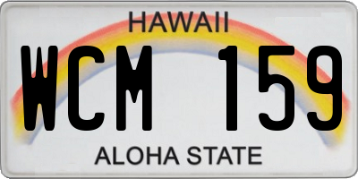 HI license plate WCM159