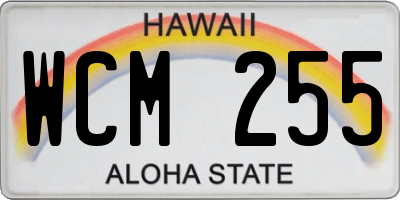 HI license plate WCM255