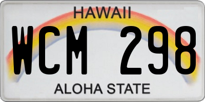 HI license plate WCM298